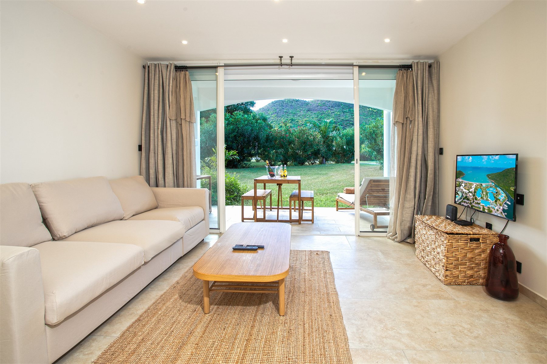 Lounge with sofa and coffee table