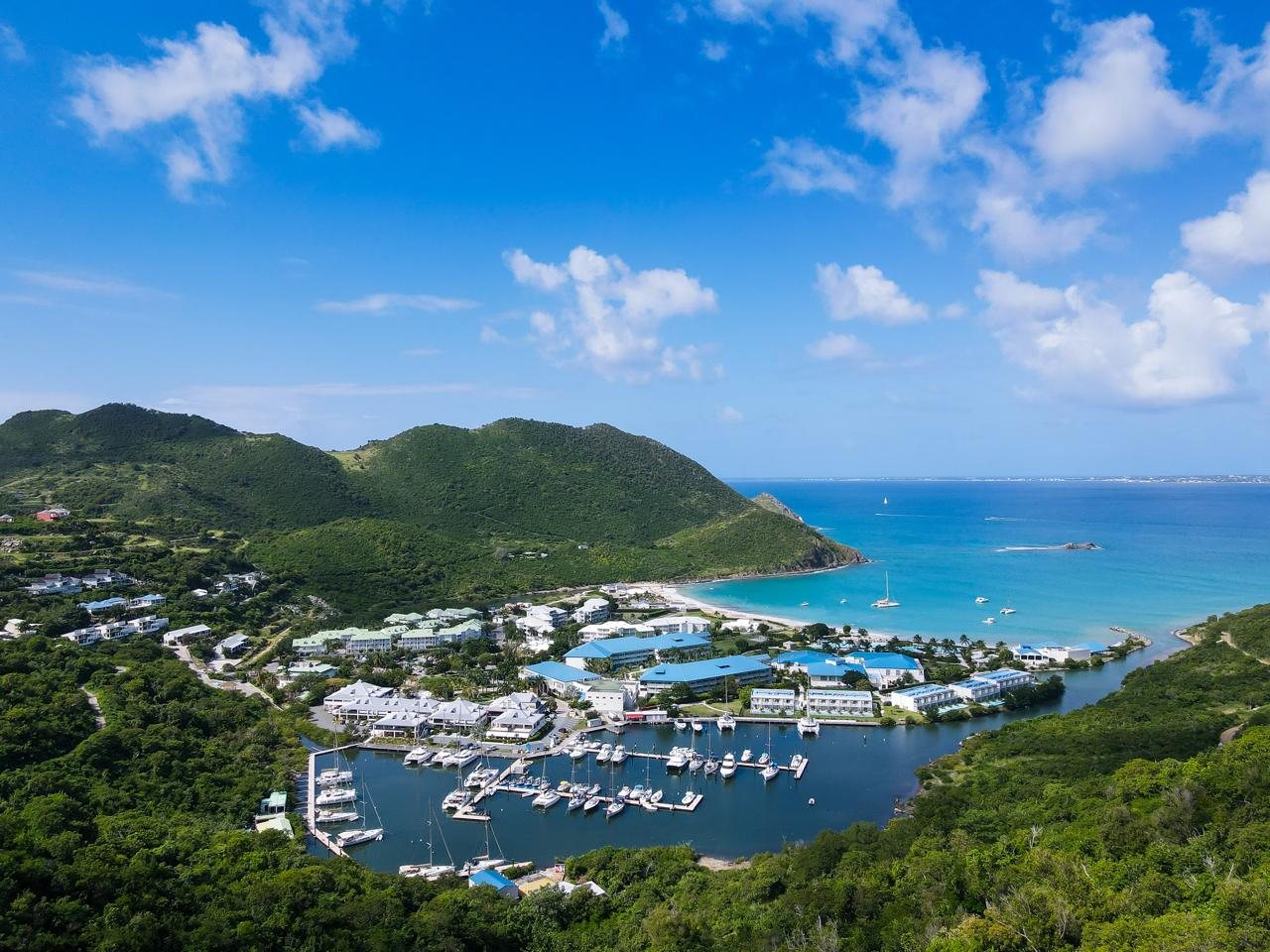 Overview of the bay and marina